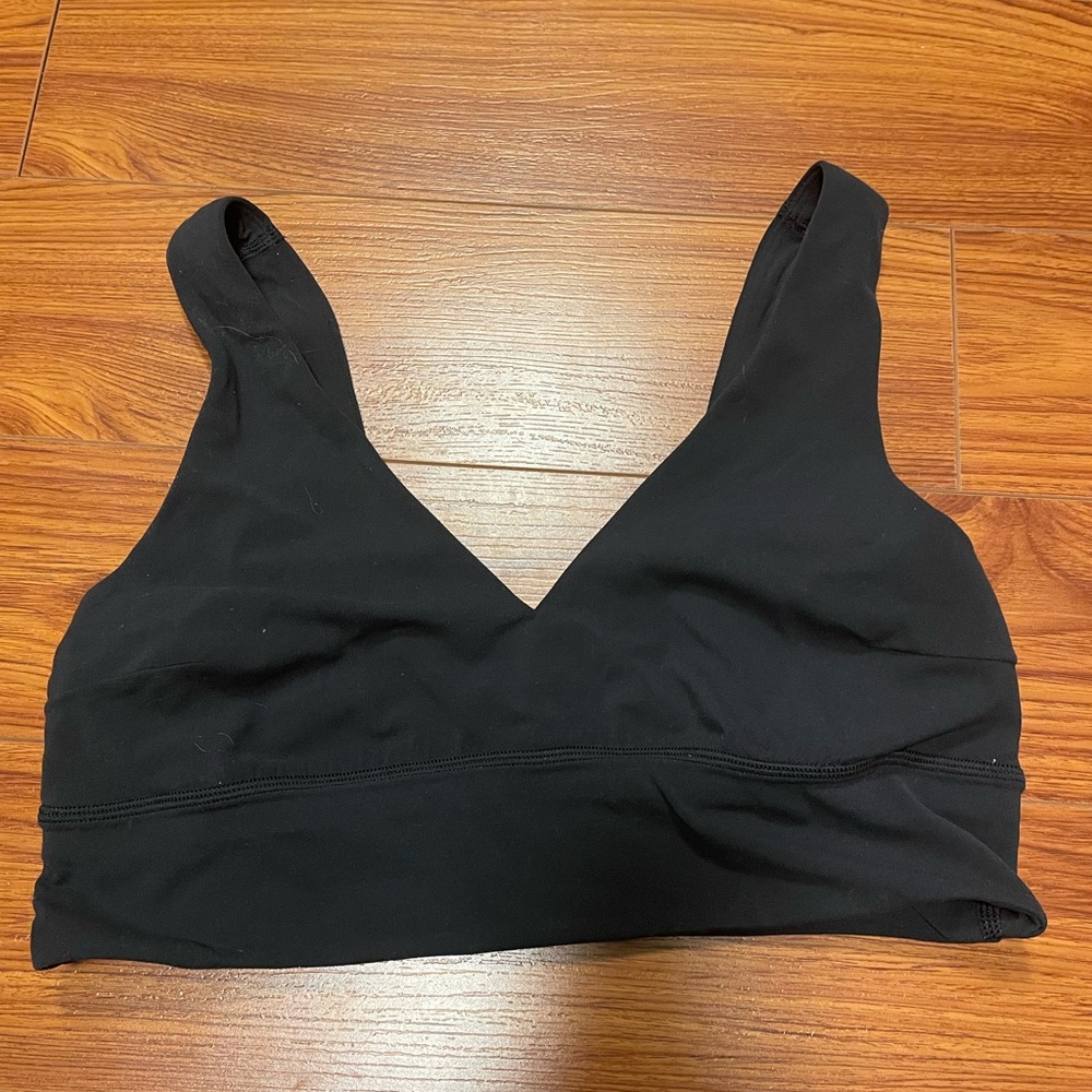 LULULEMON align bra v neck in black
